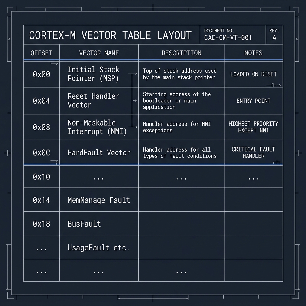 Cortex-M Vector Table
