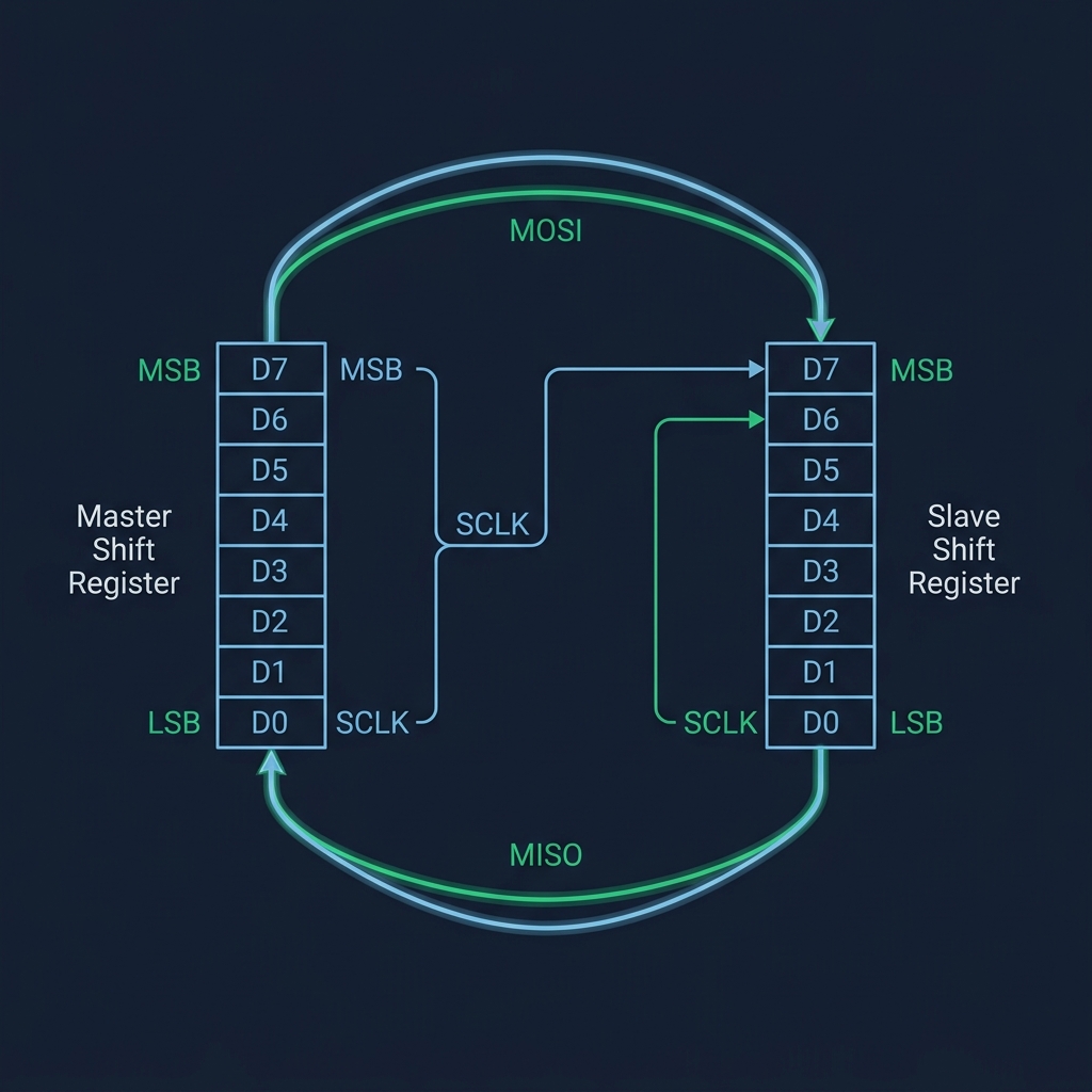 SPI Full-Duplex Shift Register Loop